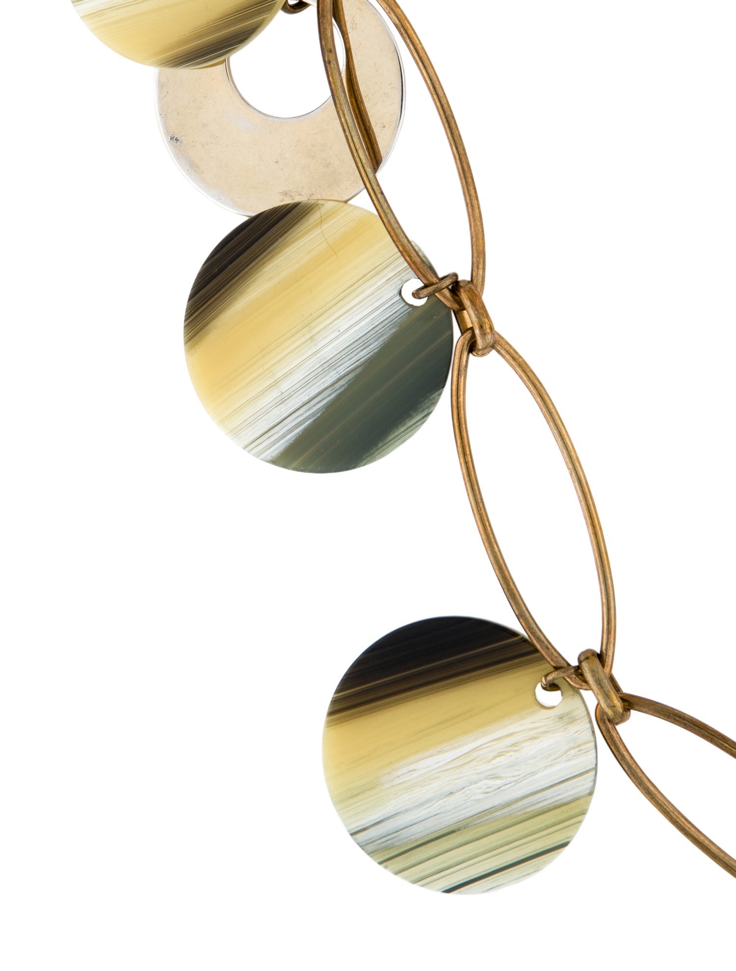 Tory Burch Resin Disk Chain Necklace