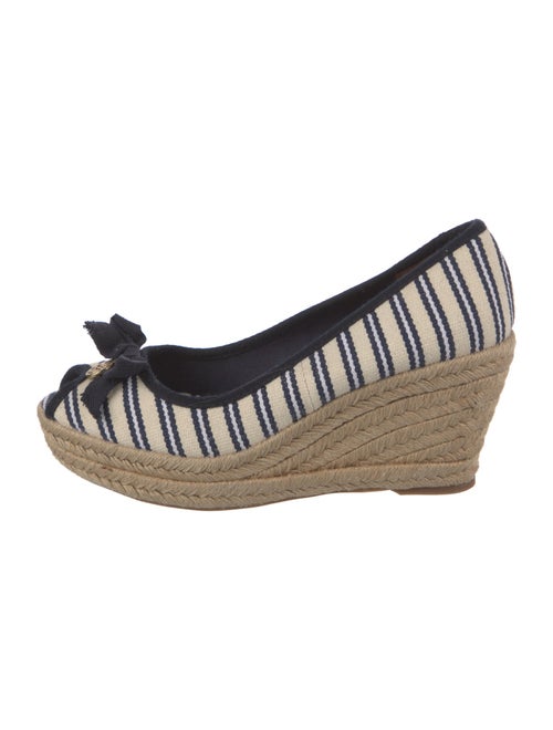 Tory Burch Canvas Striped Pumps