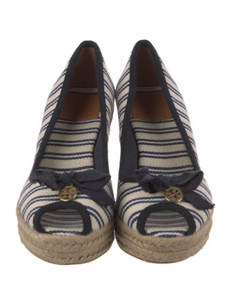 Tory Burch Canvas Striped Pumps