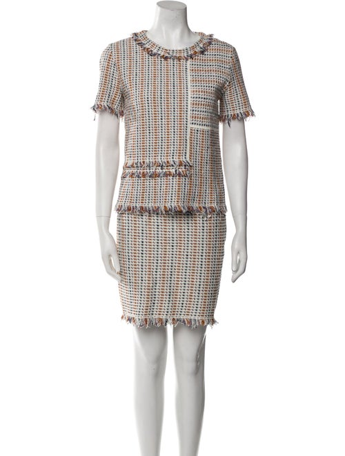 Tory Burch Linen Tweed Pattern Skirt Set