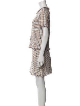 Tory Burch Linen Tweed Pattern Skirt Set