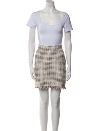 Tory Burch Linen Tweed Pattern Skirt Set