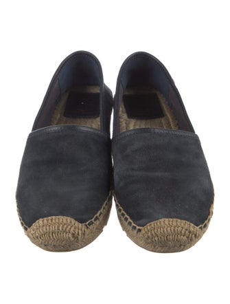 Tory Burch Suede Leather Trim Embellishment Espadrille Sneakers