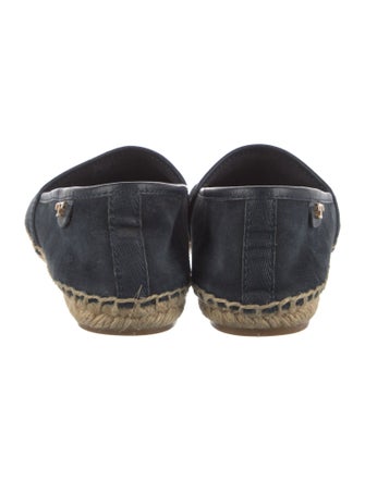 Tory Burch Suede Leather Trim Embellishment Espadrille Sneakers