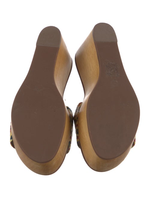 Tory Burch Signature Logo Straw Slides