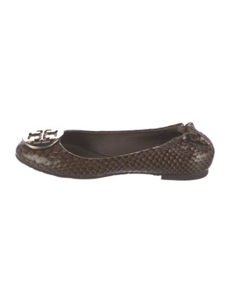 Tory Burch Patent Leather Animal Print Ballet Flats