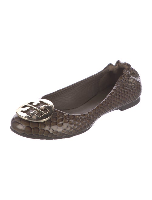 Tory Burch Patent Leather Animal Print Ballet Flats