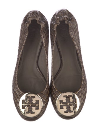 Tory Burch Patent Leather Animal Print Ballet Flats