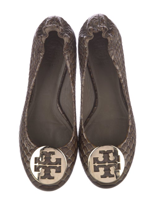 Tory Burch Patent Leather Animal Print Ballet Flats