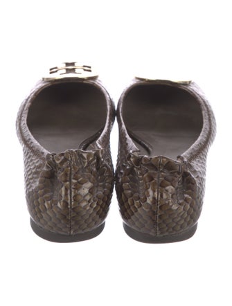 Tory Burch Patent Leather Animal Print Ballet Flats