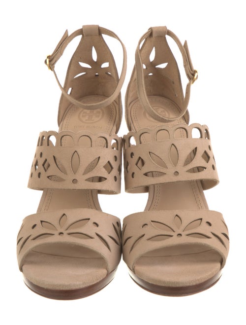 Tory Burch Suede Lasercut Accents Sandals