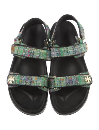 Tory Burch Tweed Tweed Pattern Sandals