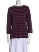 Tory Burch Striped Bateau Neckline Sweater