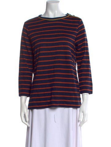 Tory Burch Knitwear Striped Bateau Neckline Sweater XL