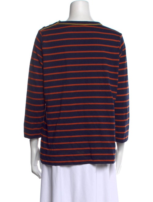 Tory Burch Striped Bateau Neckline Sweater