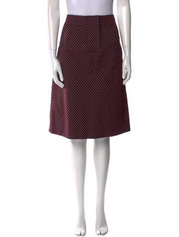 Tory Burch Skirts Polka Dot Print Knee-Length Skirt US 2 | XS