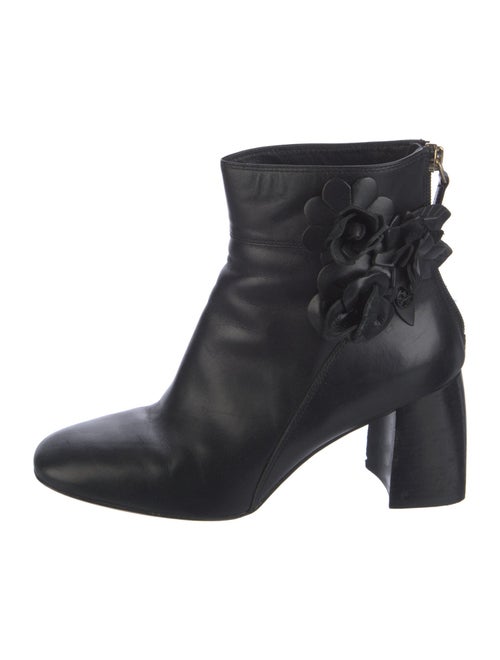 Tory Burch Leather Floral Print Boots