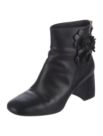 Tory Burch Leather Floral Print Boots