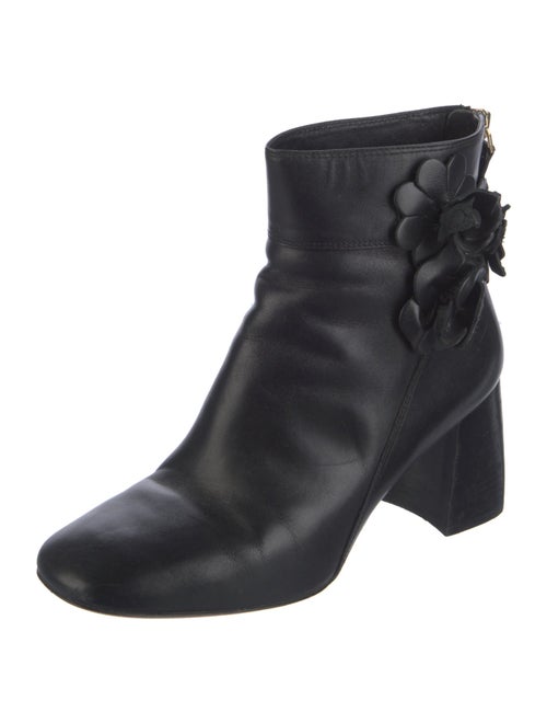 Tory Burch Leather Floral Print Boots