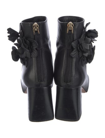 Tory Burch Leather Floral Print Boots