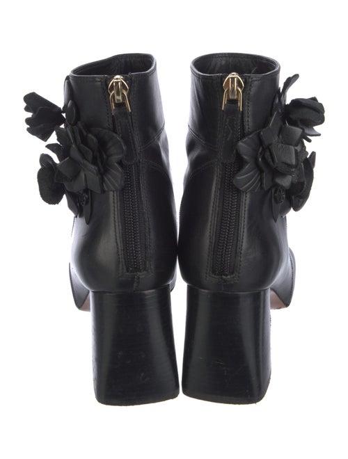 Tory Burch Leather Floral Print Boots