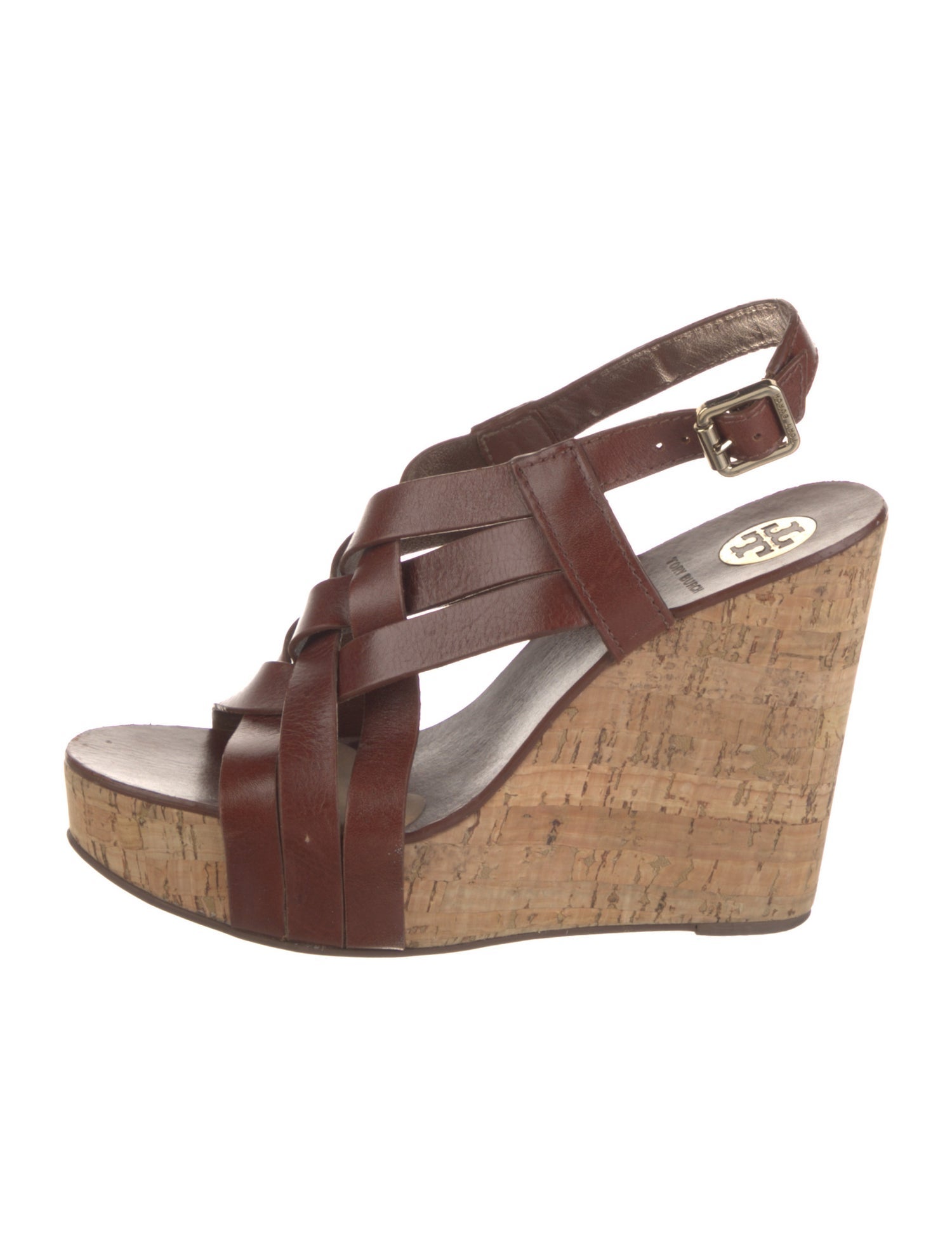 Tory Burch Leather Printed Slingback Sandals