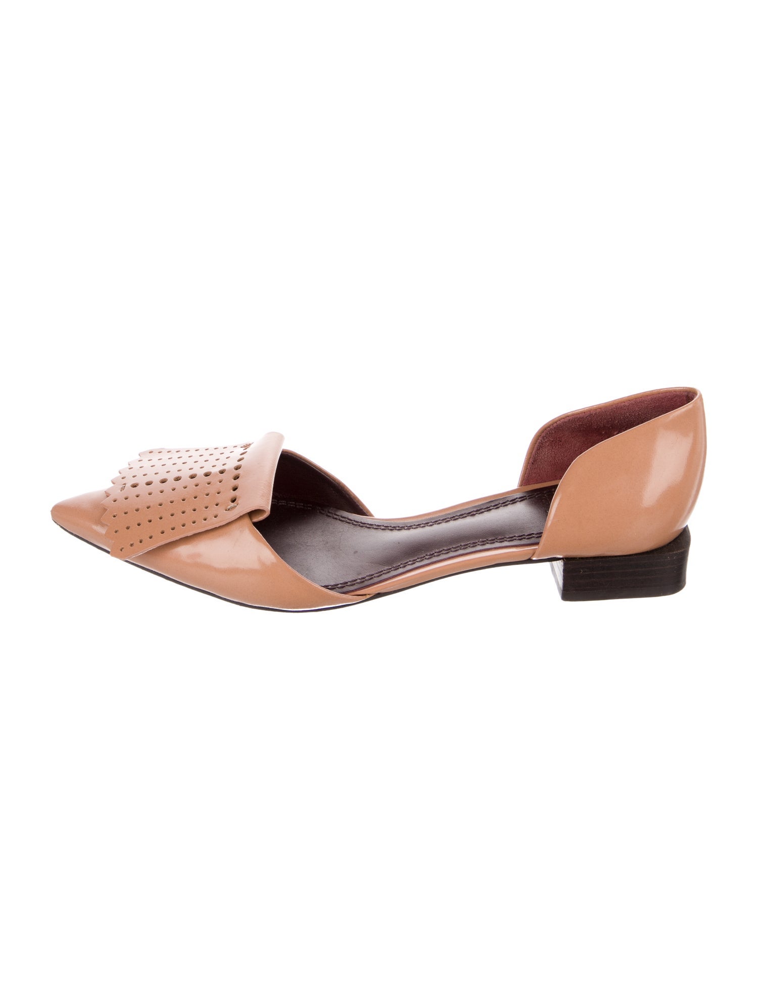 Tory Burch Leather D'Orsay Flats