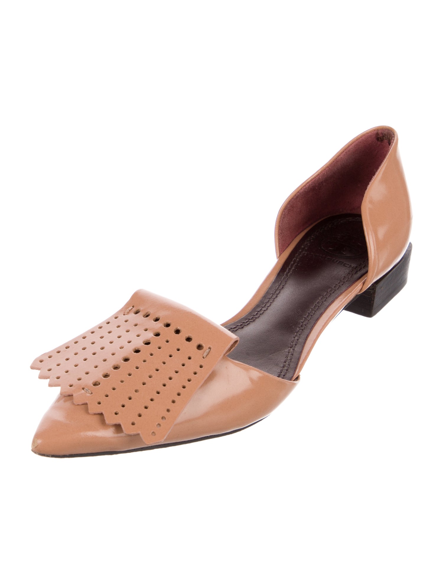 Tory Burch Leather D'Orsay Flats