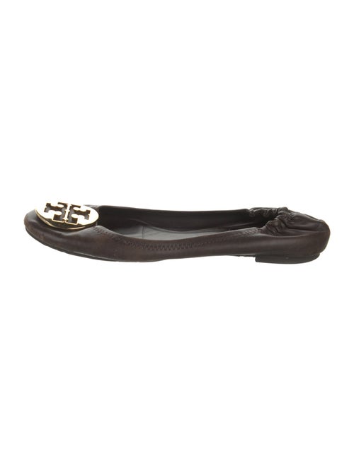 Tory Burch Signature Logo Leather Ballet Flats
