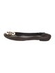 Tory Burch Signature Logo Leather Ballet Flats