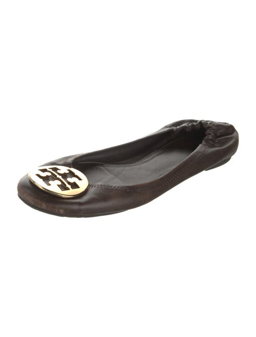 Tory Burch Signature Logo Leather Ballet Flats