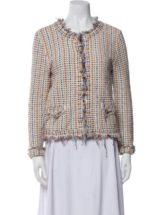 Tory Burch Linen Tweed Pattern Evening Jacket