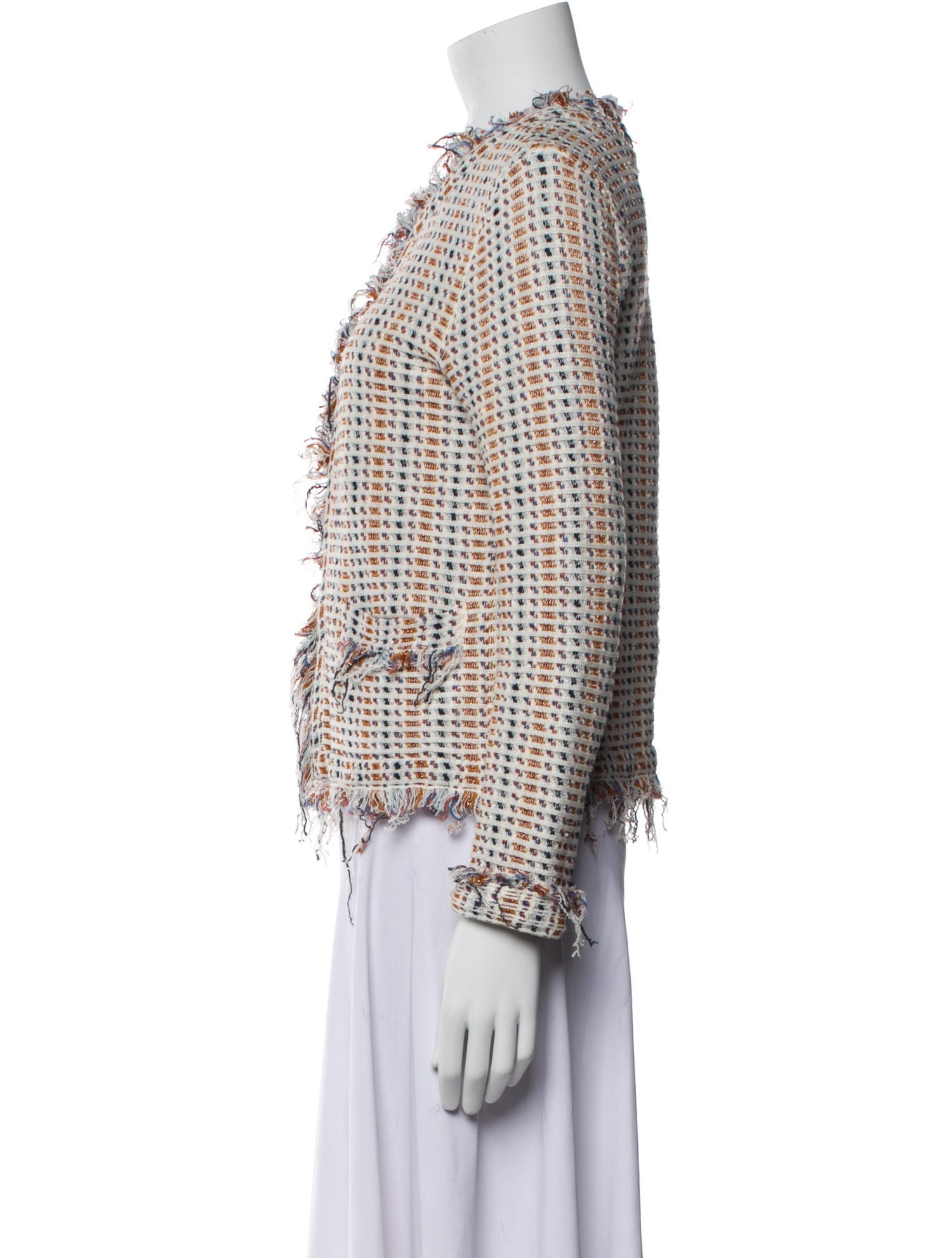 Tory Burch Linen Tweed Pattern Evening Jacket