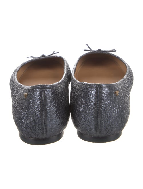 Tory Burch Leather Bow Accents Ballet Flats