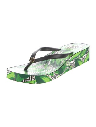 Tory Burch Rubber Printed Flip Flops