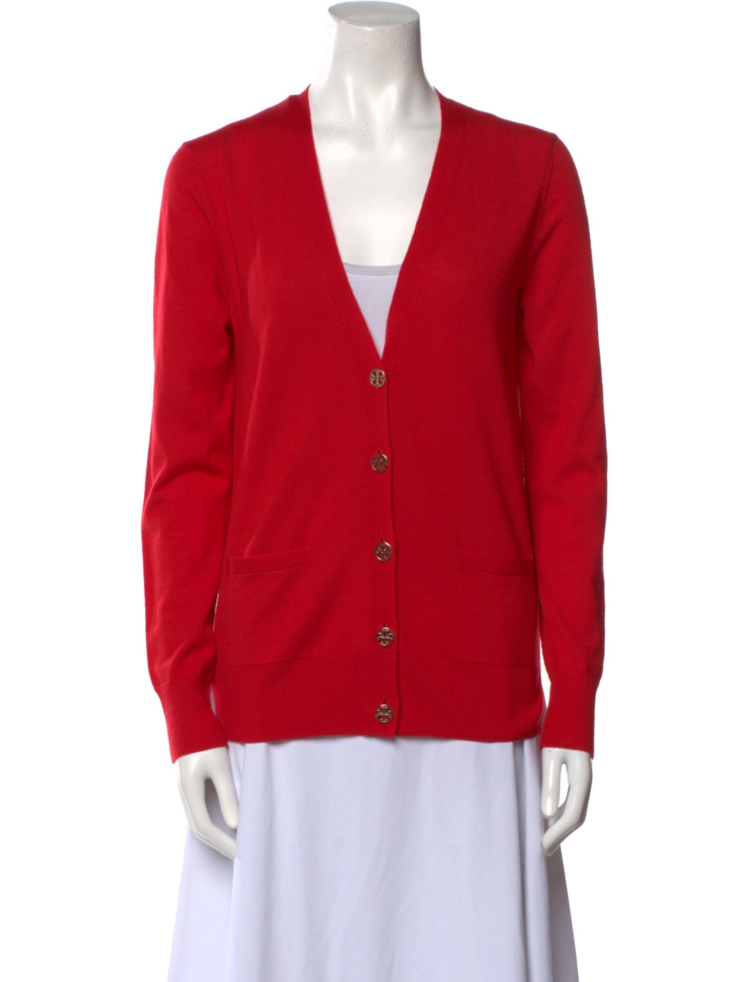 Tory Burch Merino Wool V-Neck Sweater