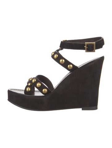 Tory Burch Sandals Suede Studded Accents US 9.5 |