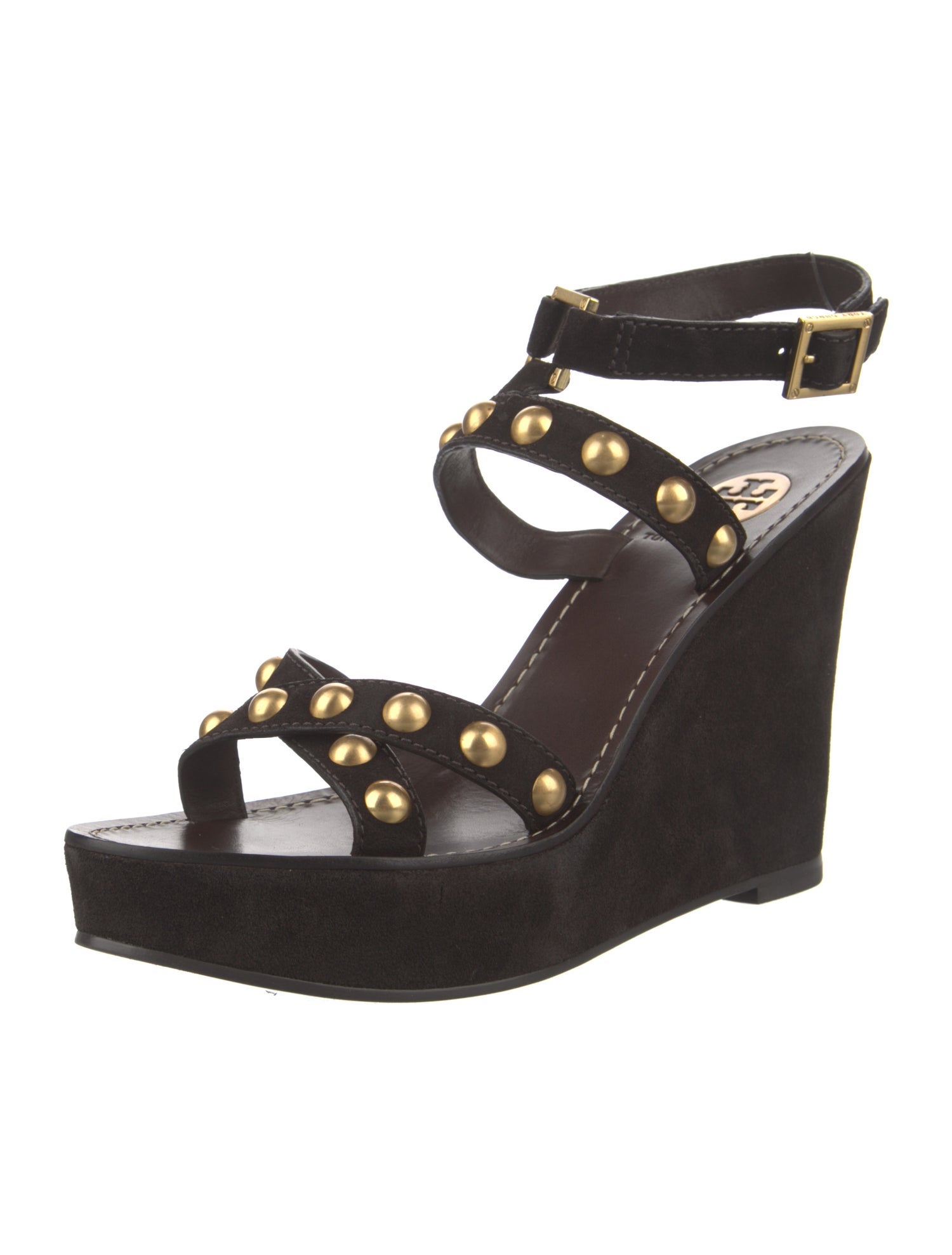 Tory Burch Suede Studded Accents Sandals
