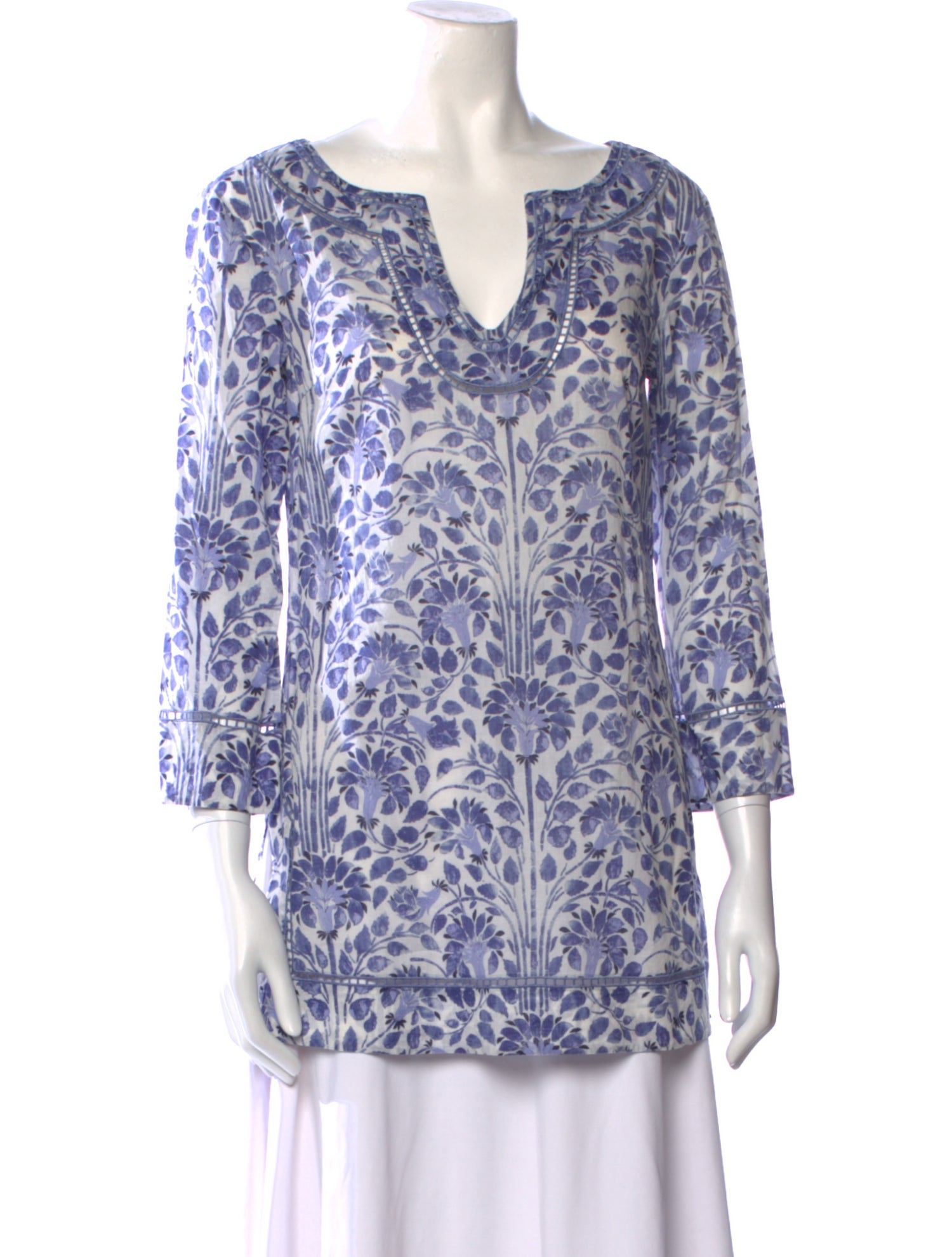 Tory Burch Printed V-Neck Tunic