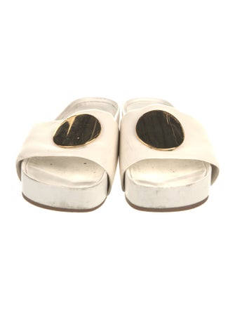 Tory Burch Leather Studded Accents Slides