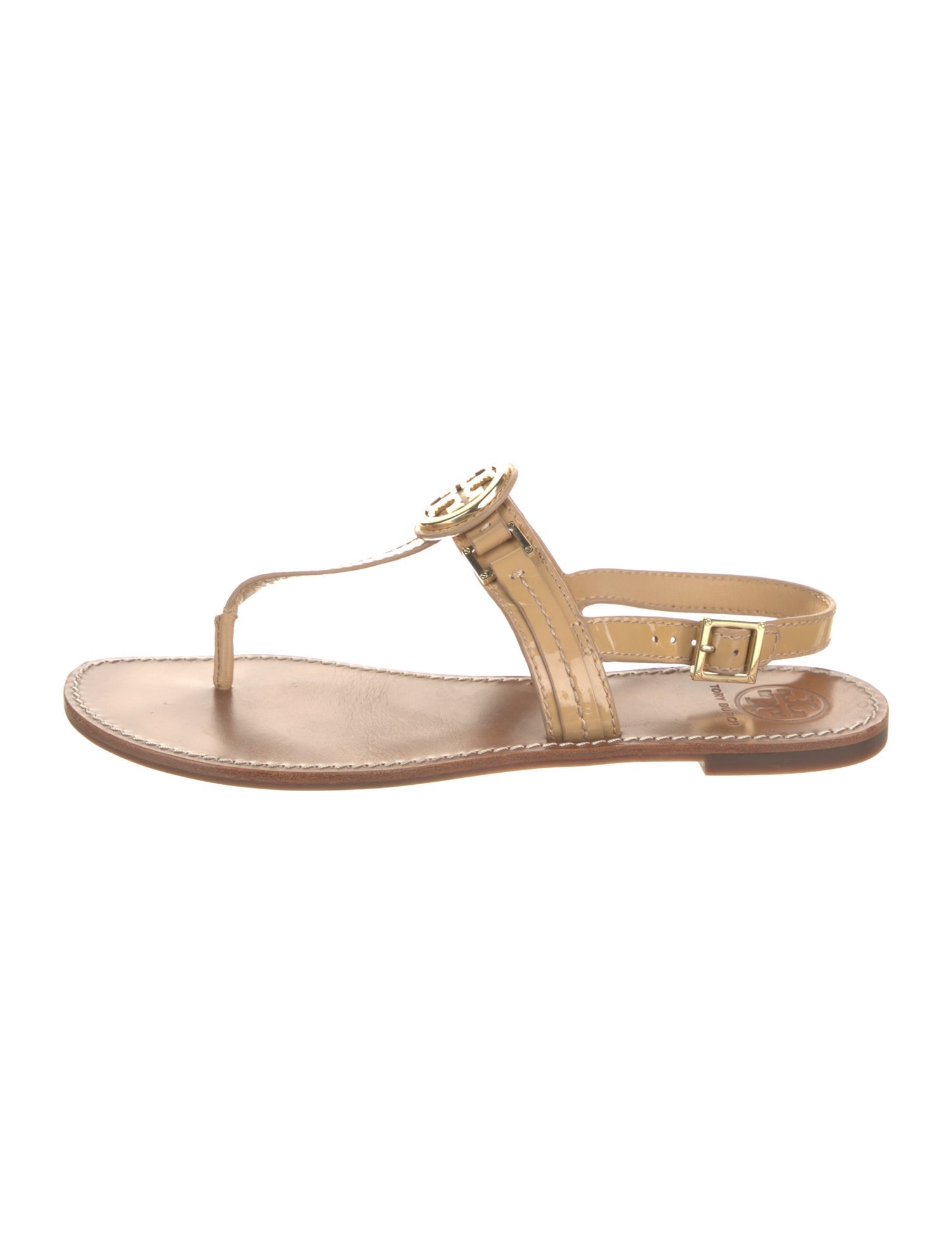 Tory Burch Leather T-Strap Sandals