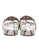 Tory Burch Leather Animal Print Slides