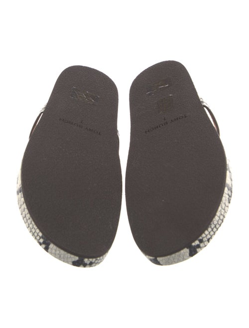 Tory Burch Leather Animal Print Slides