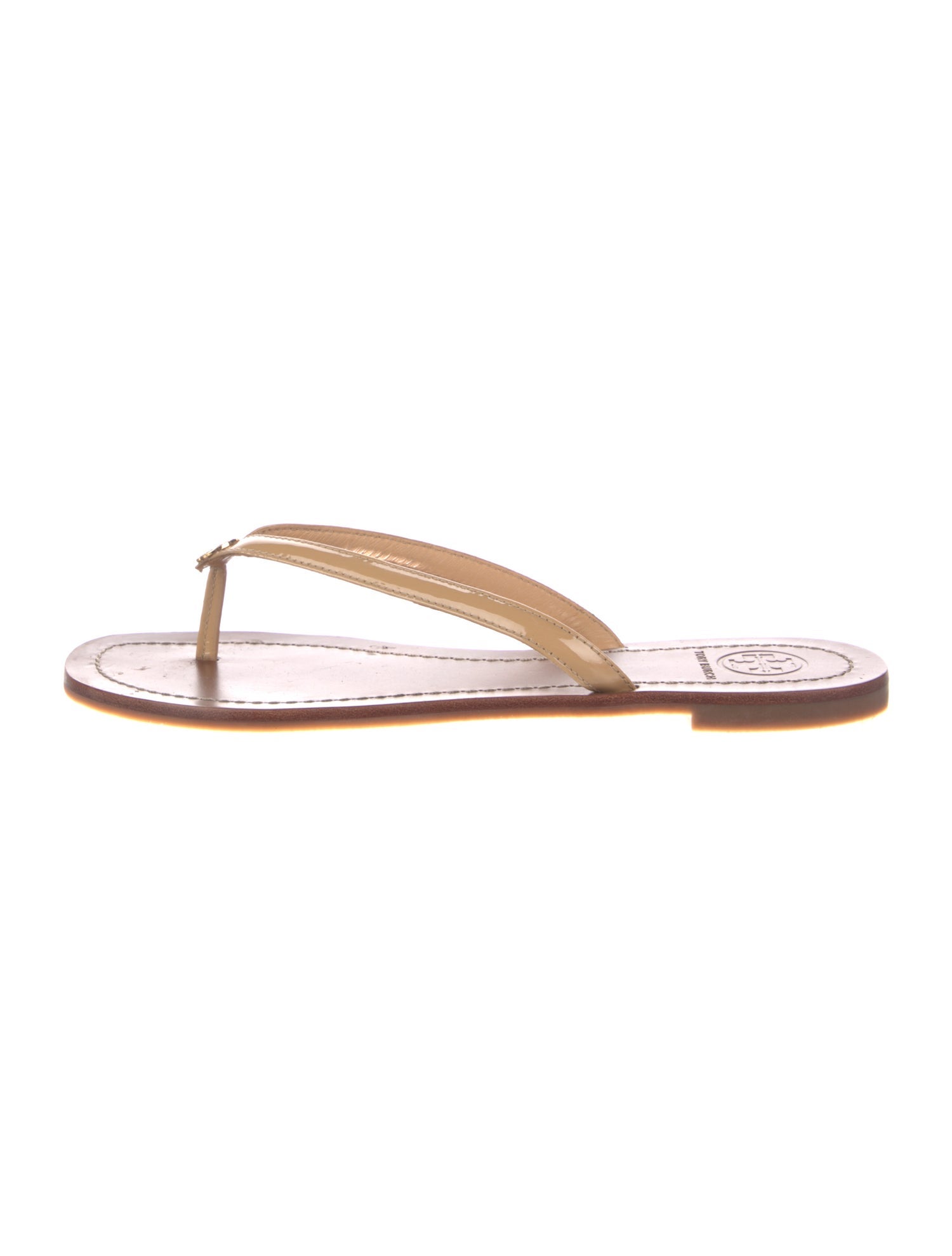 Tory Burch Patent Leather Flip Flops