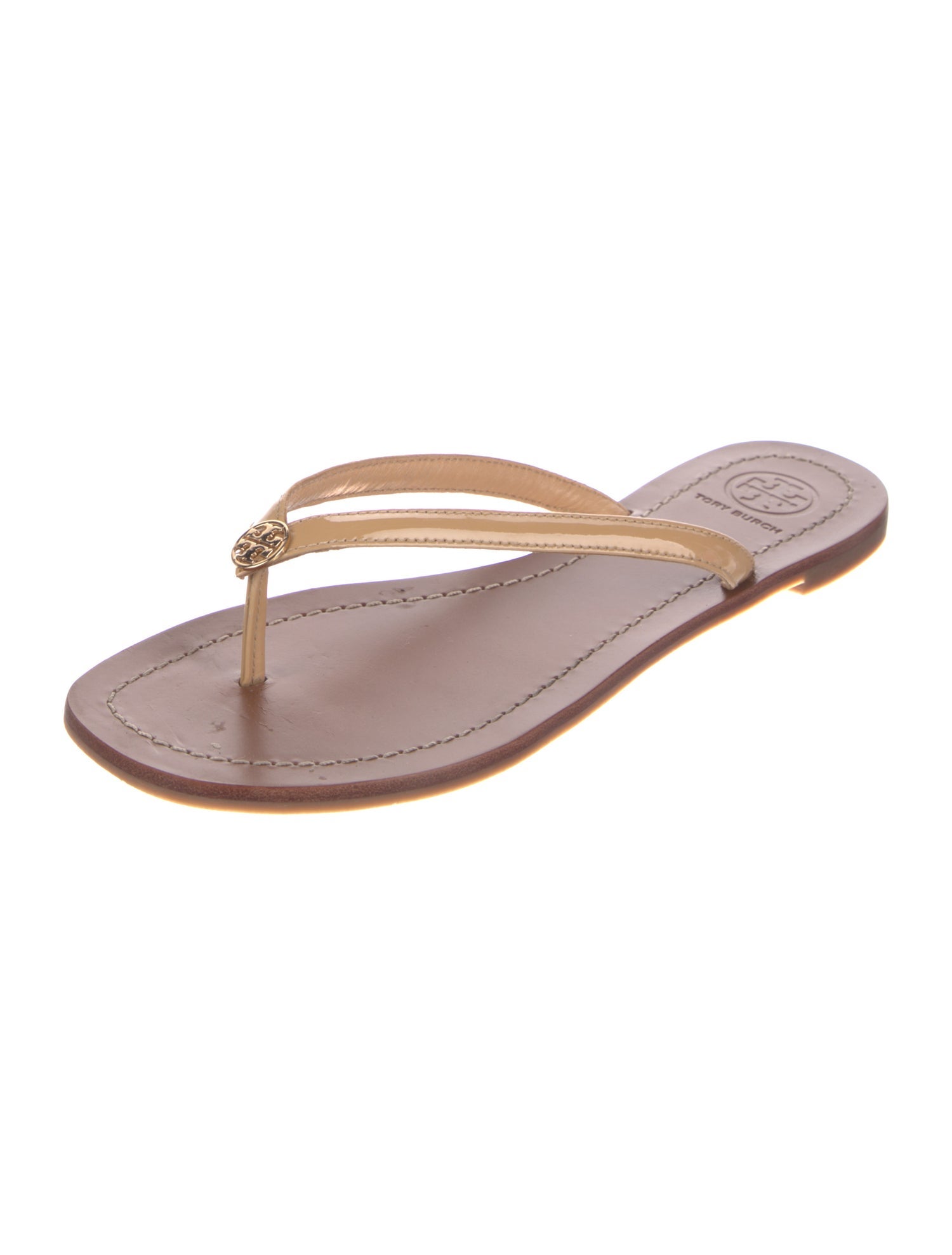 Tory Burch Patent Leather Flip Flops
