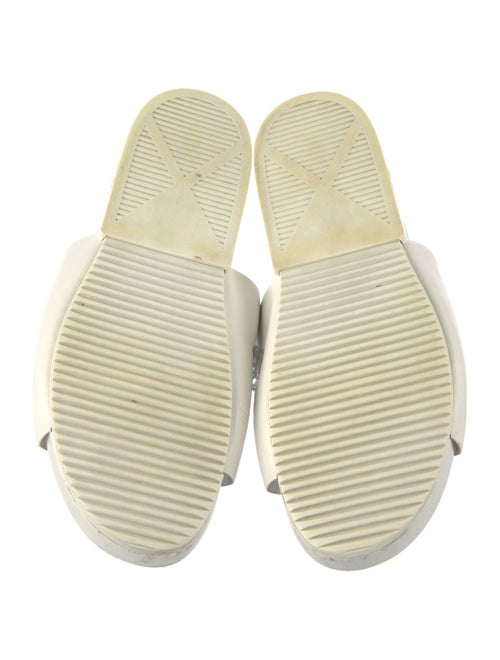 Tory Burch Leather Crystal Embellishments Slides