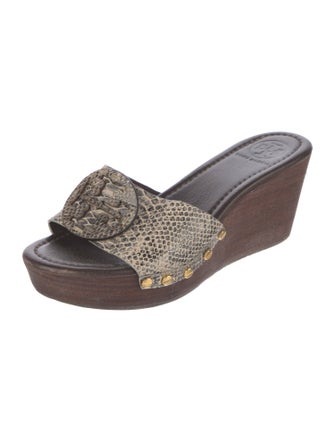 Tory Burch Leather Printed Slides