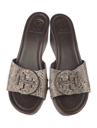 Tory Burch Leather Printed Slides