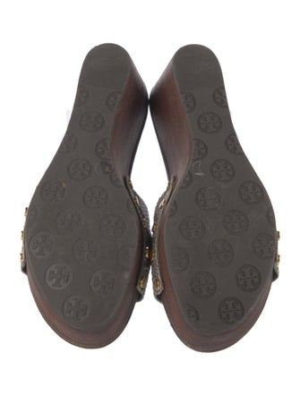 Tory Burch Leather Printed Slides