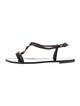 Tory Burch Leather Braided Accents T-Strap Sandals